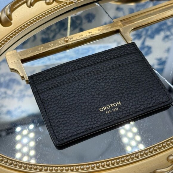 🆕 OROTON 🧿 NWOT Margot Card Sleeve, Black Leather Cardholder - Picture 14 of 15